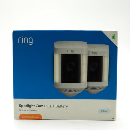 New Ring Spotlight Cam Plus- Battery 2 Pack Outdoor Camera