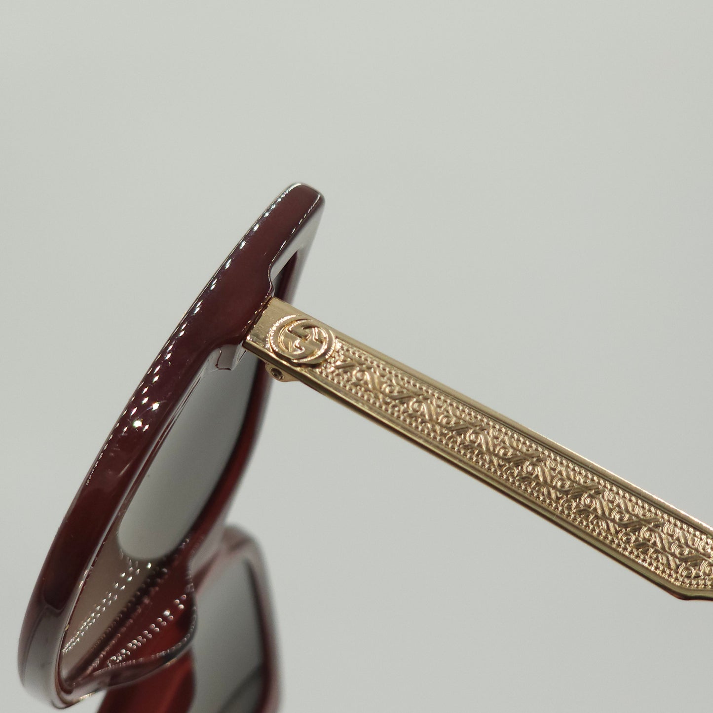 Gucci GG3857/F/S Oversized Sunglasses Red with Case