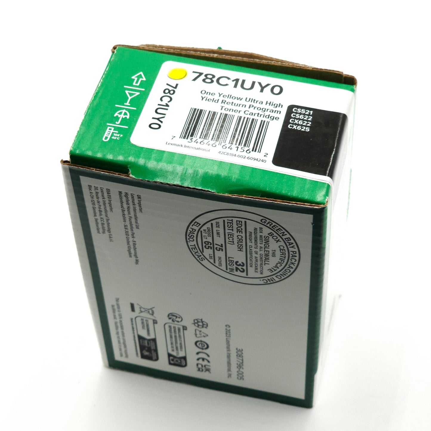 New Lexmark 78C1UYO Yellow Ultra High Yield Toner Cartridge