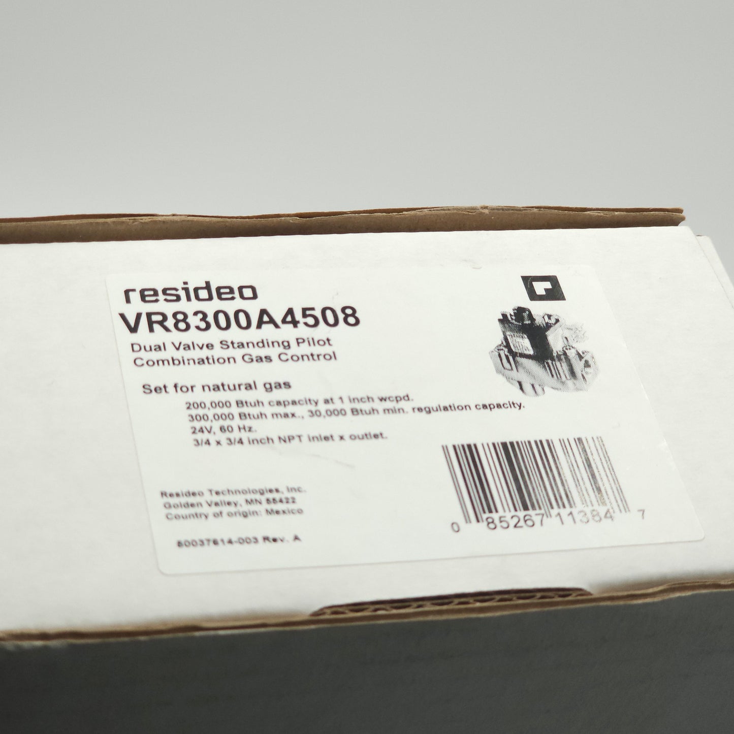 New resideo Dual Valve Standing  Pilot Combination Gas Control VR8300A4508