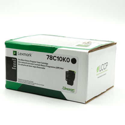 New Lexmark 78C10K0 Black Return Program Toner Cartridge