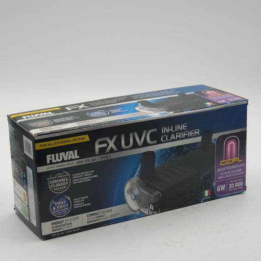 New Fluval US GAL 6W UVC  In-Line Clarifier A199 FX 400