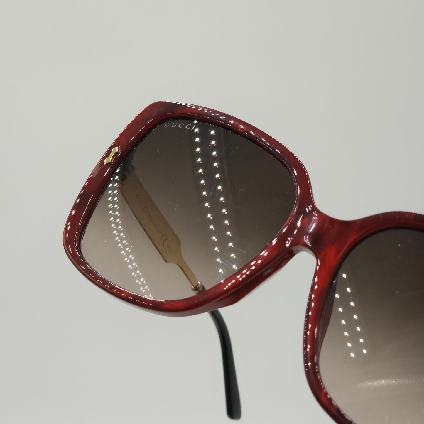 Gucci GG3857/F/S Oversized Sunglasses Red with Case