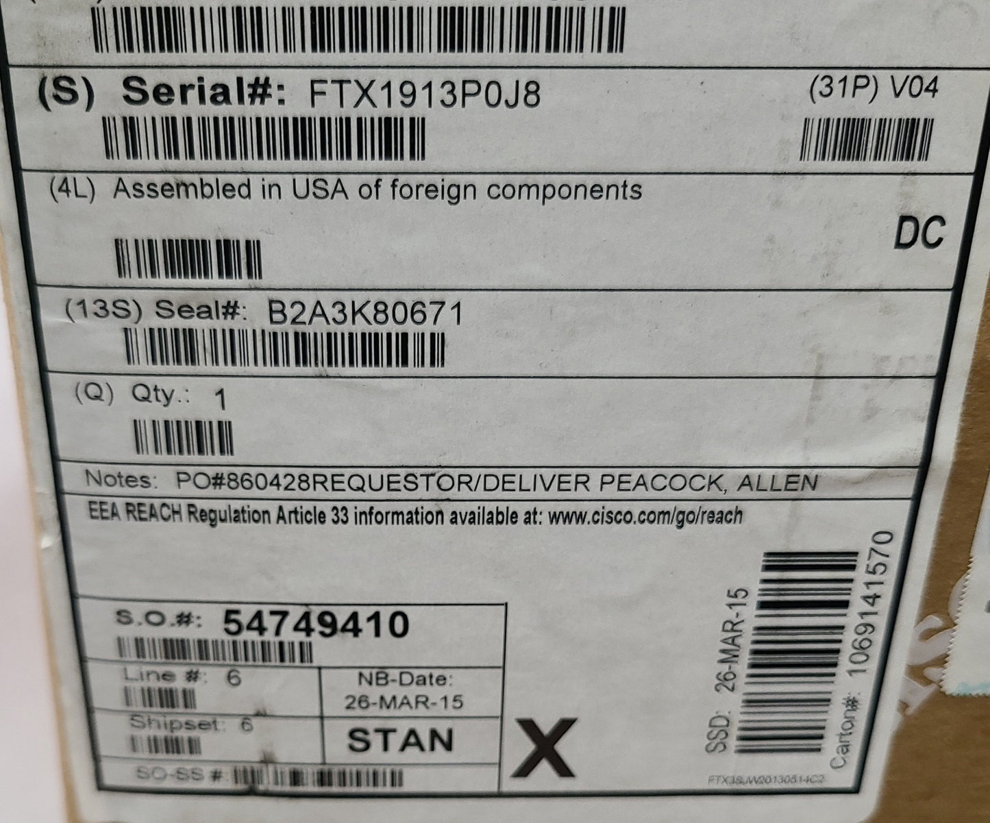 New Cisco Systems AIR-CAP1552CU-A-K9 802.11N Outdoor Access Point Cable Modem